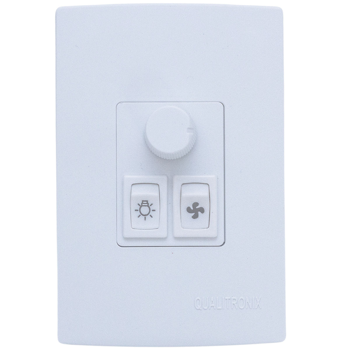 Módulo Variador Rotativo Para Ventilador E Lâmpada 150W Bivolt 4X2 Branco - Qualitronix
