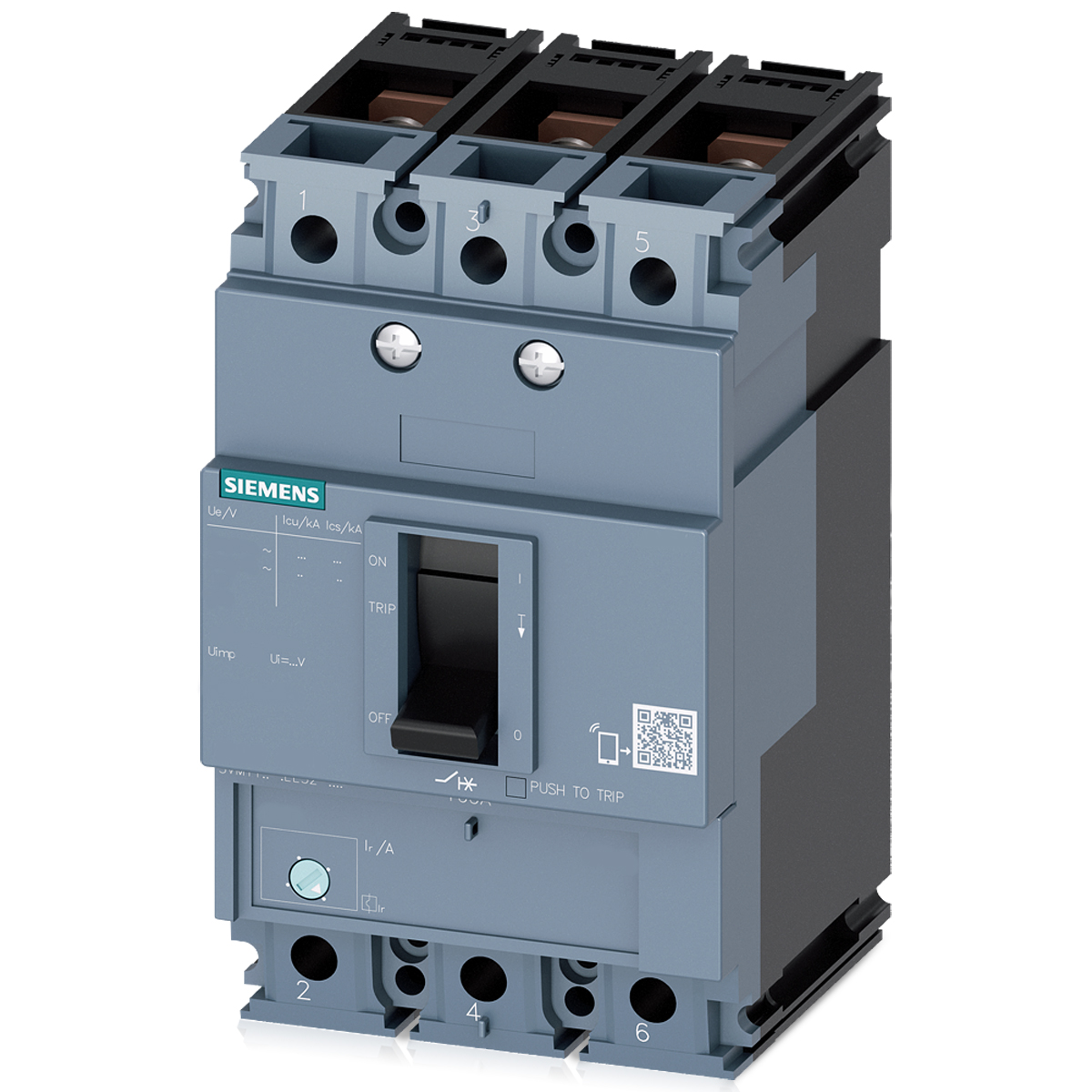 Disjuntor Caixa Moldada Tripolar 70-100A 36Ka 380/415V 3VM11104EE320AA0 - Siemens