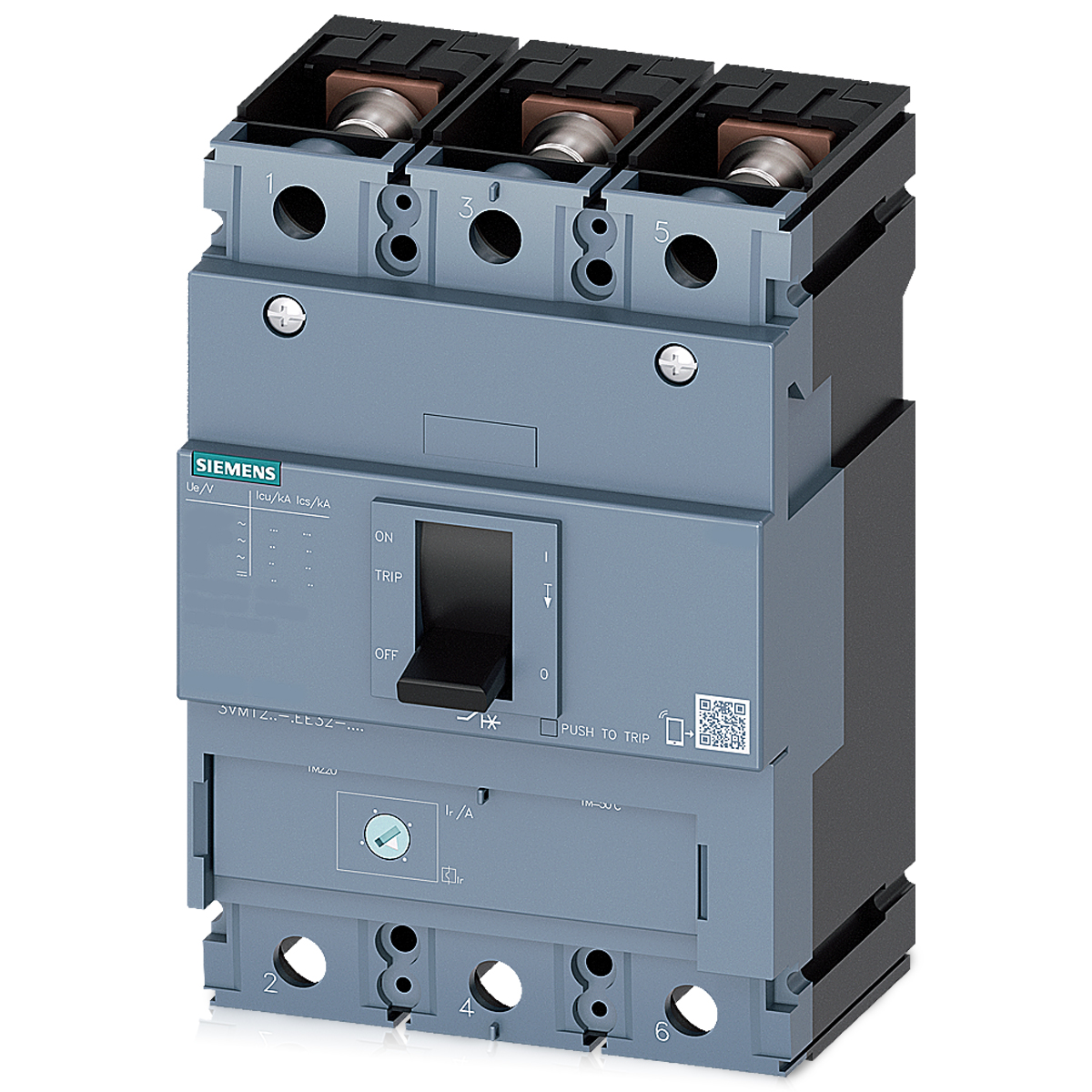 Disjuntor Caixa Moldada Tripolar 175-250A 36Ka 380/415V 3VM12254EE320AA0 - Siemens