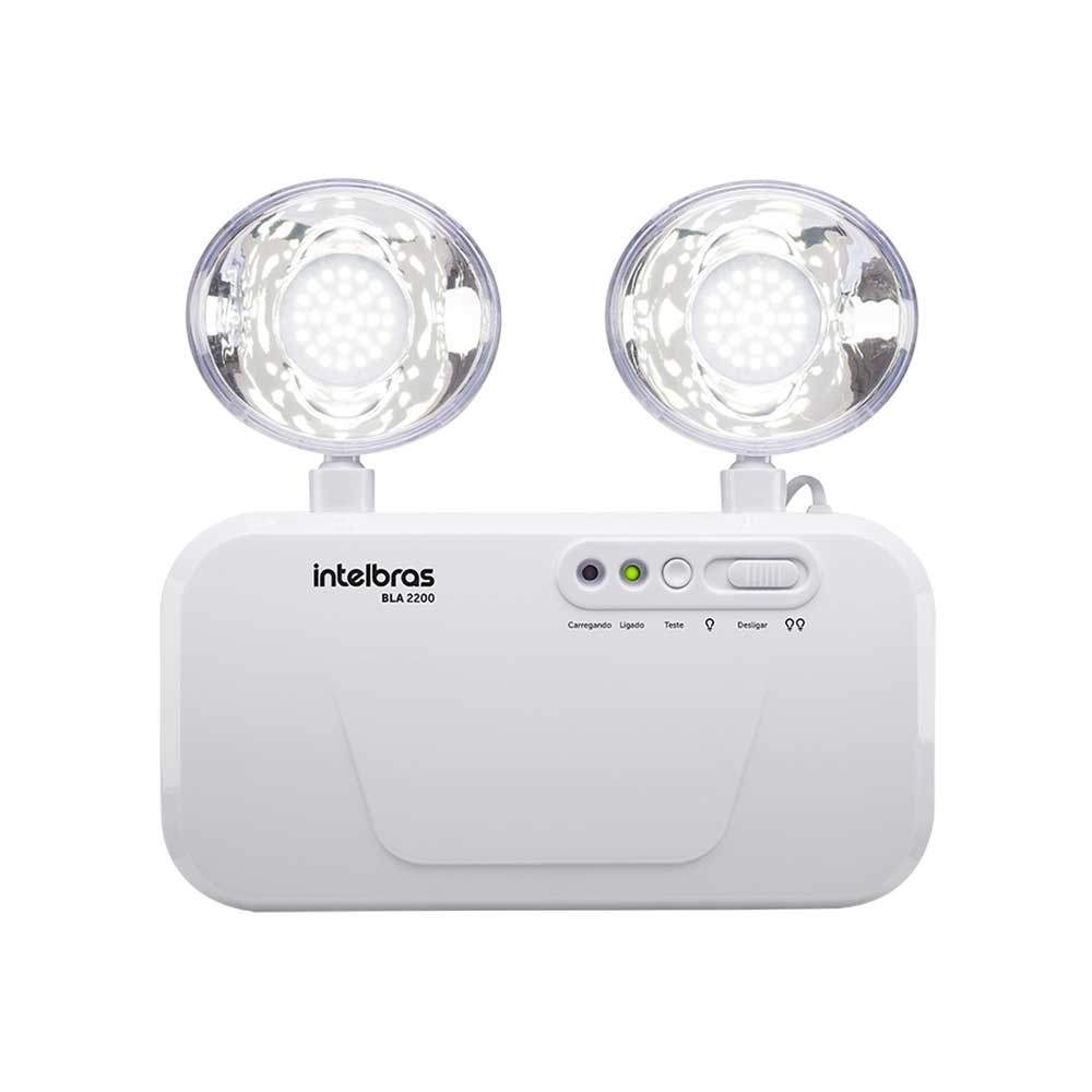 Luminária Emergência Led 2 Faróis 3W Bivolt 2200Lm 2H - Intelbras