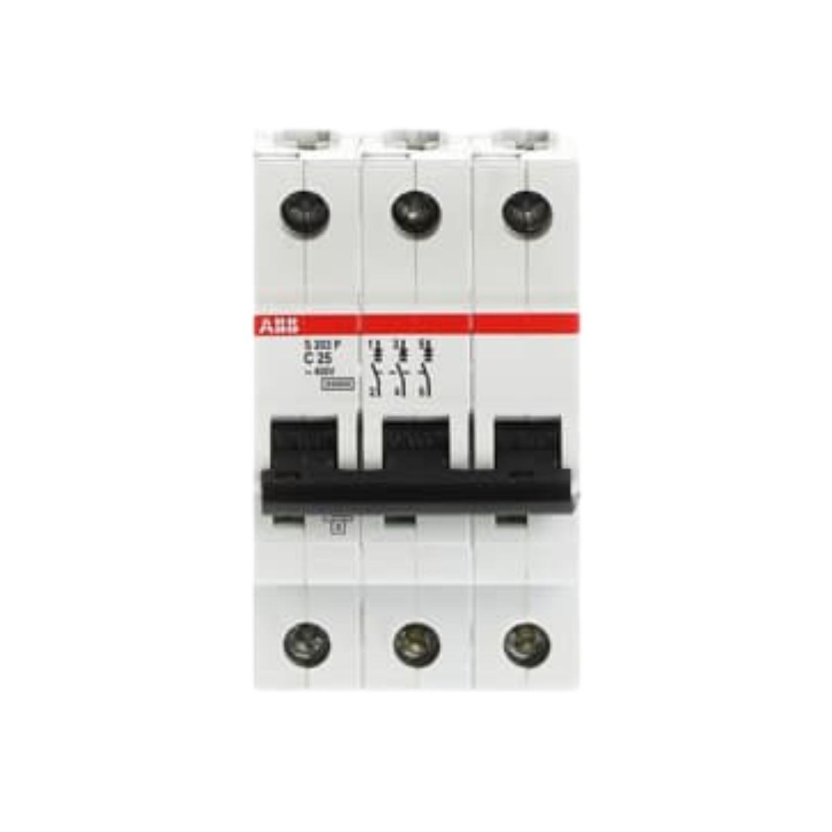 Disjuntor Mini Din Tripolar 25A Curva C 25Ka 230/400V - Abb
