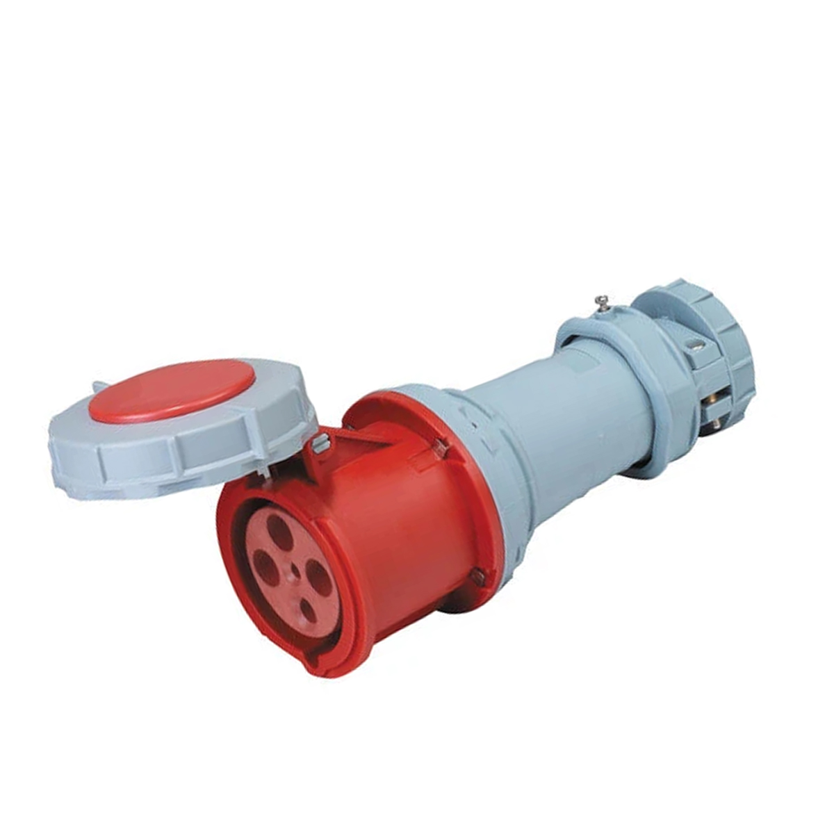 Tomada Industrial Fêmea Móvel Acoplador 3P+T 63A 380/440V Vermelho 6H Ip67 12821605 Weg