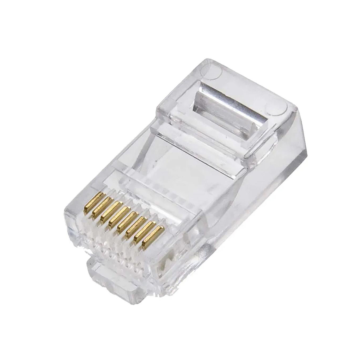 Conector Modular Passagem Rj45 Macho Cat6 8 Vias Transparente - Furukawa