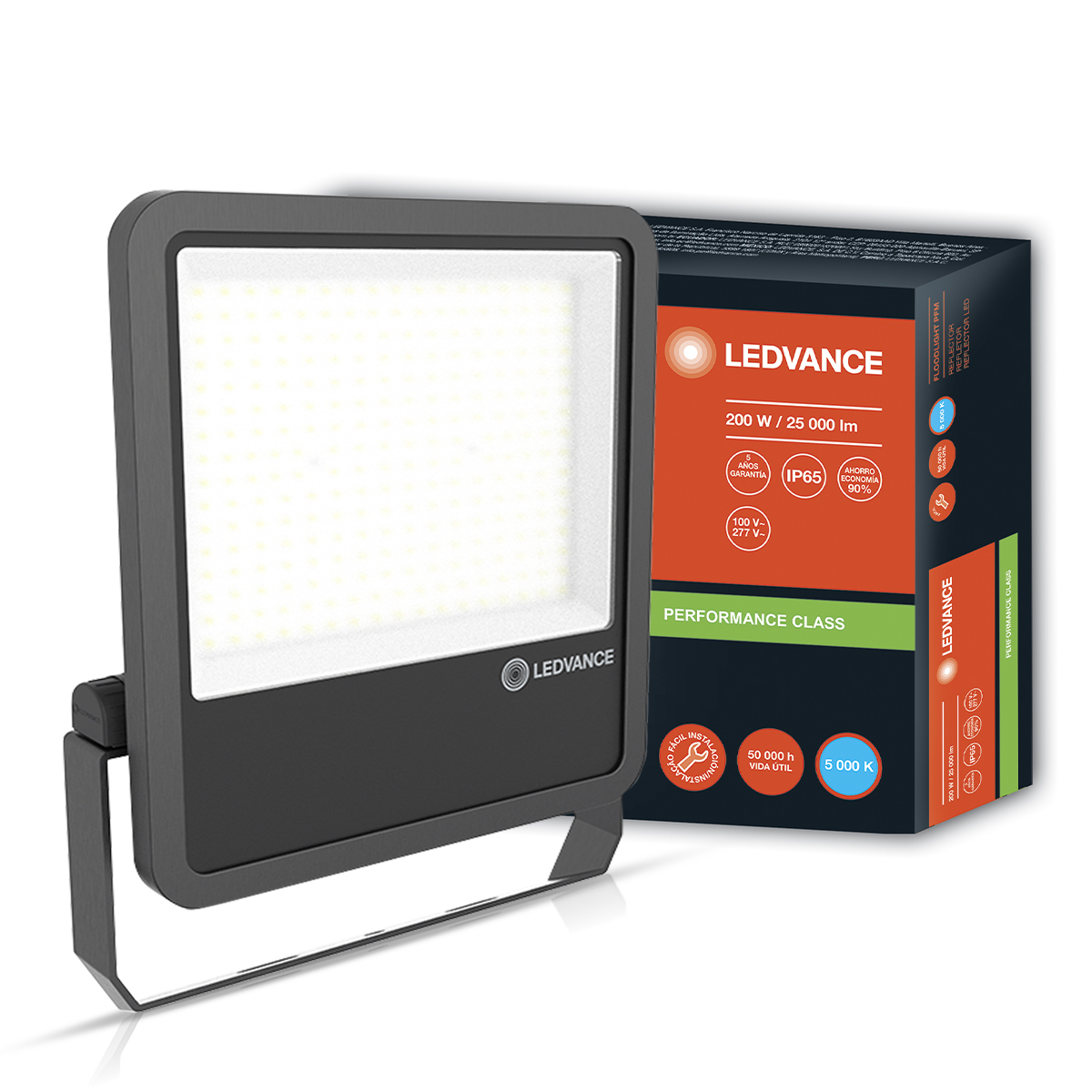 Luminária Refletor Led Retangular 200W Bivolt 5000K Luz Do Dia - Osram/Ledvance