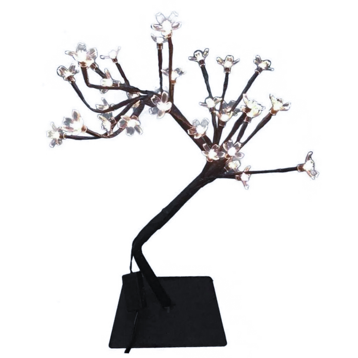 Luminária Decorativa De Mesa Árvore Cerejeira Bivolt Branco 28 Led