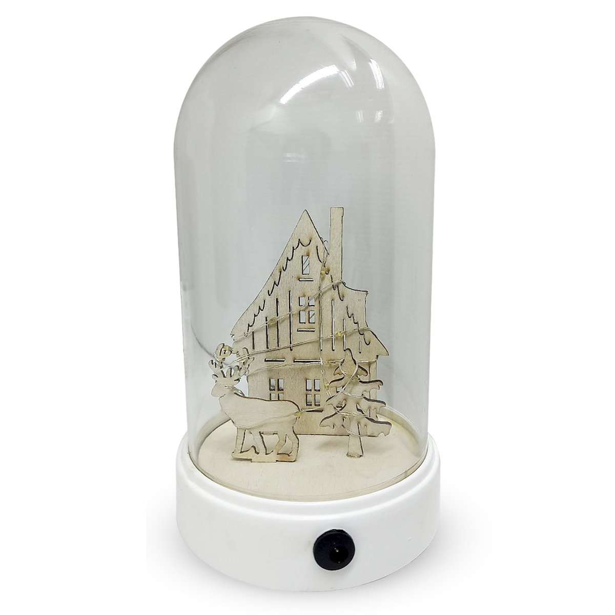 Cúpula Decorativa Natalina Iluminada Leds Arame Warm 2 Modelos Sortidos