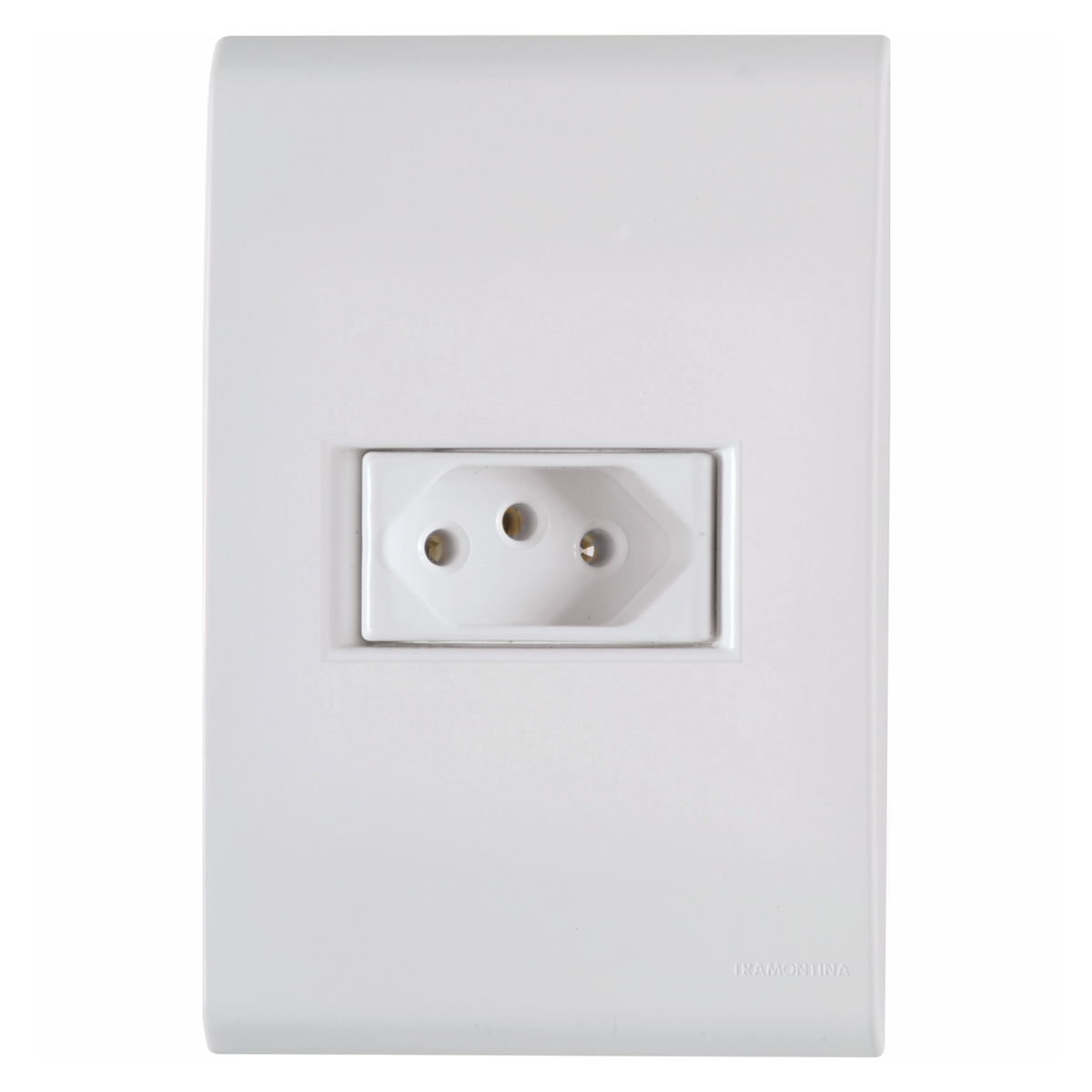 Conjunto 1 Tomada Horizontal 10A 4X2 Liz Branco - Tramontina