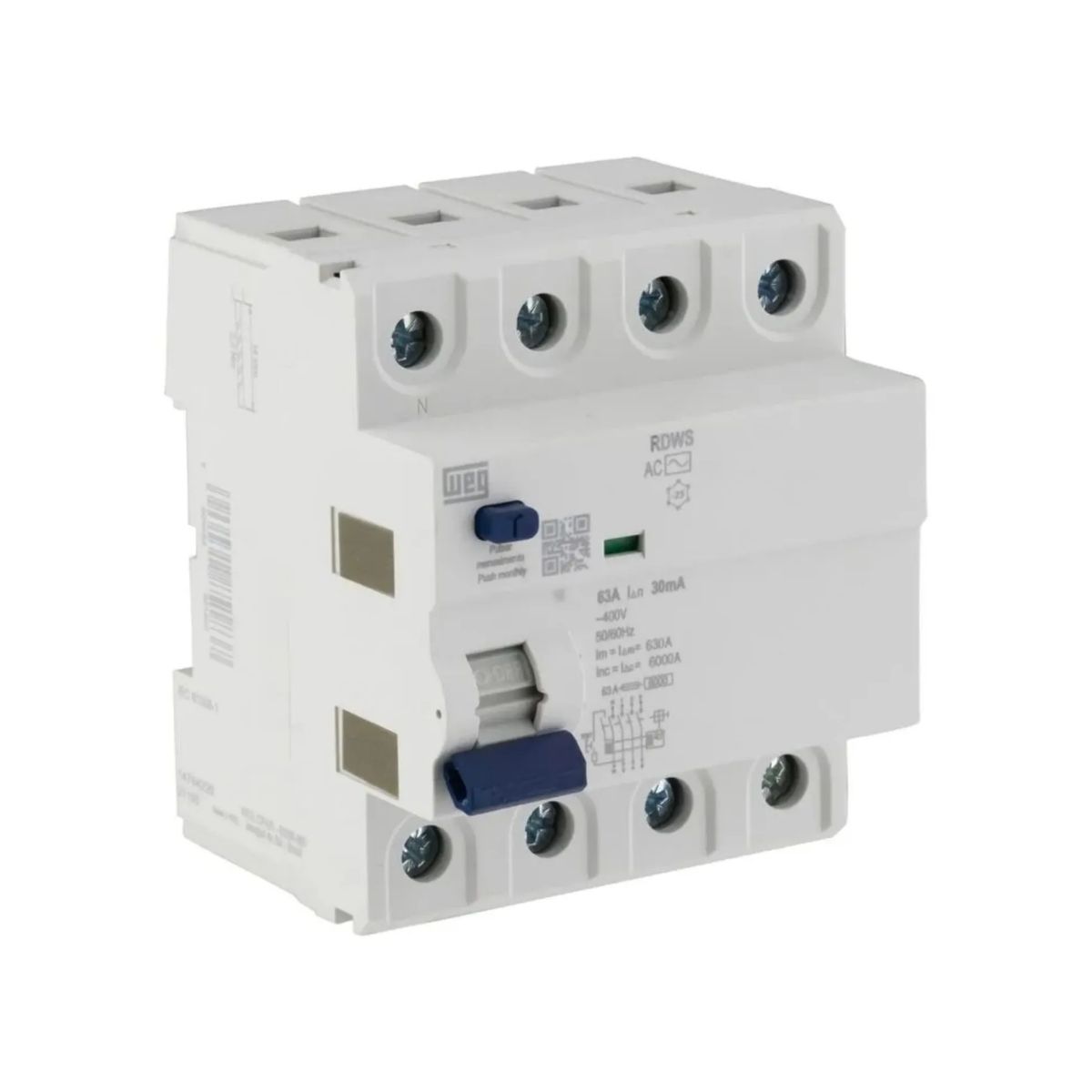 Interruptor Diferencial Residual 63A 30Ma 4P - Weg