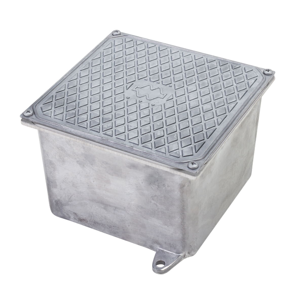 Caixa Passagem Alumínio Fundido Sobrepor 200X200X100mm Tampa Reversível Sem Pintura - Wetzel