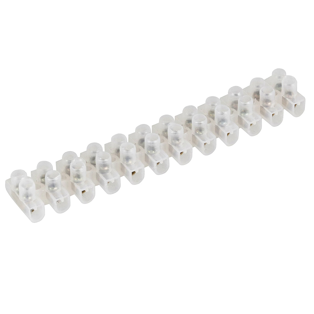 Conector Múltiplo Poliamida 57A 450V 12 Bornes 10mm 85G Branco - Steck