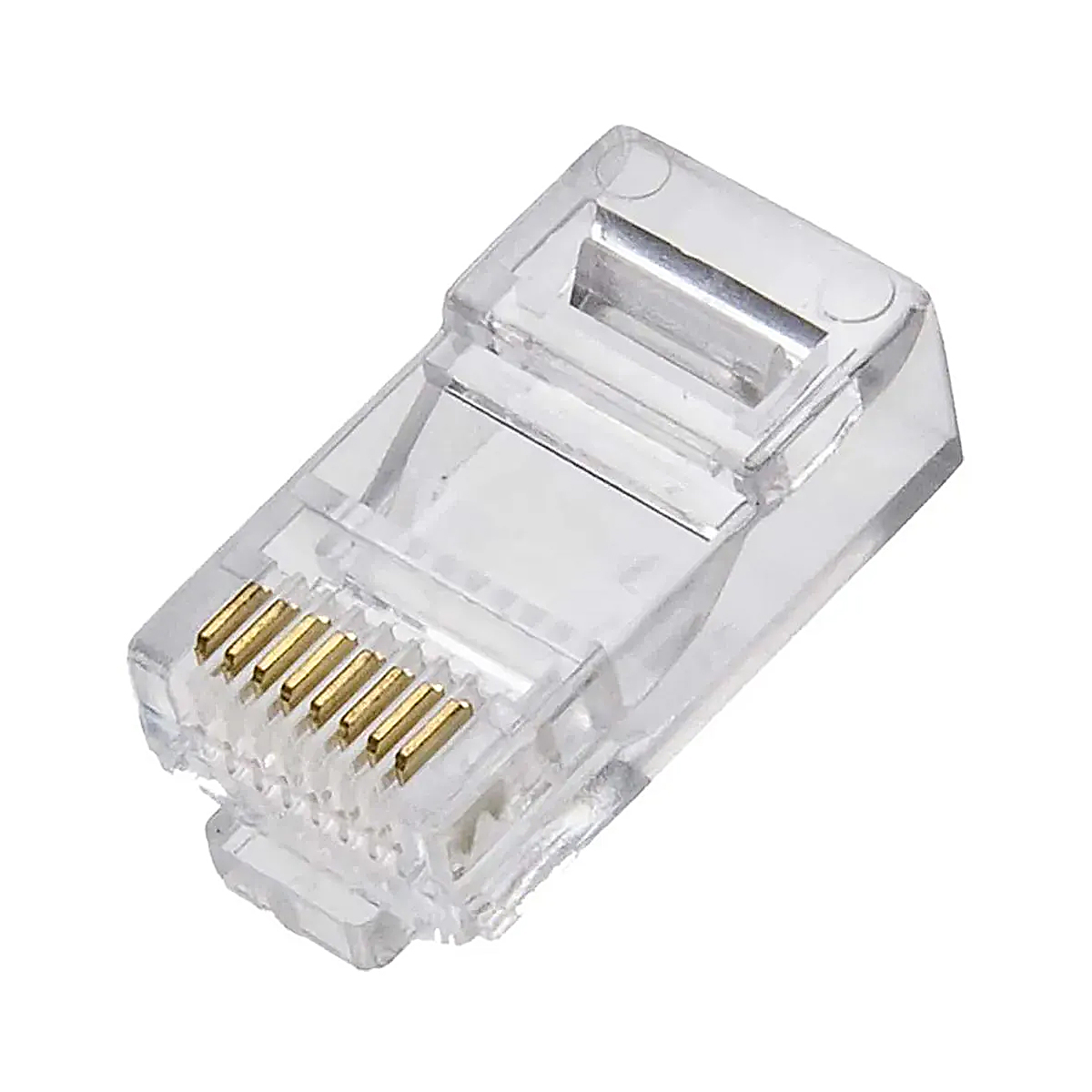 Conector Modular Passagem Rj45 Macho Cat6 8 Vias Transparente Embutir Com 10 Unidades - Furukawa