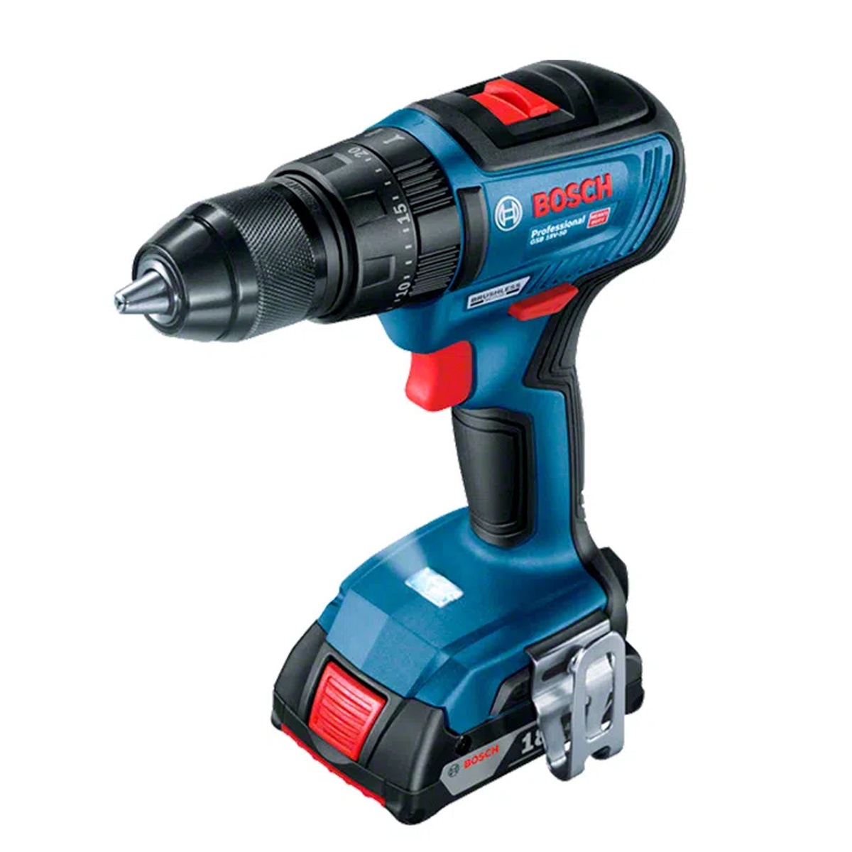 Parafusadeira E Furadeira Impacto 1/2 GSB 18V-50 13Mm Bateria 18V Com Maleta E 2 Baterias - Bosch