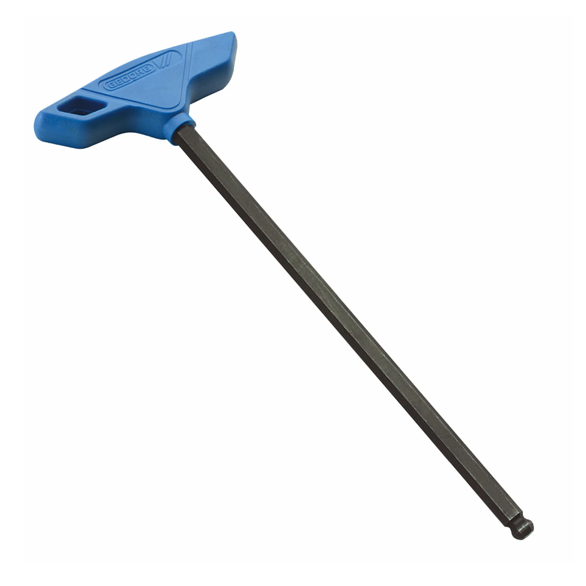 Chave Hexagonal Allen Abaulada 3/8x256Mm Cabo Ergonômico T Azul 300Mm Aço Cromo Escurecido - Gedore