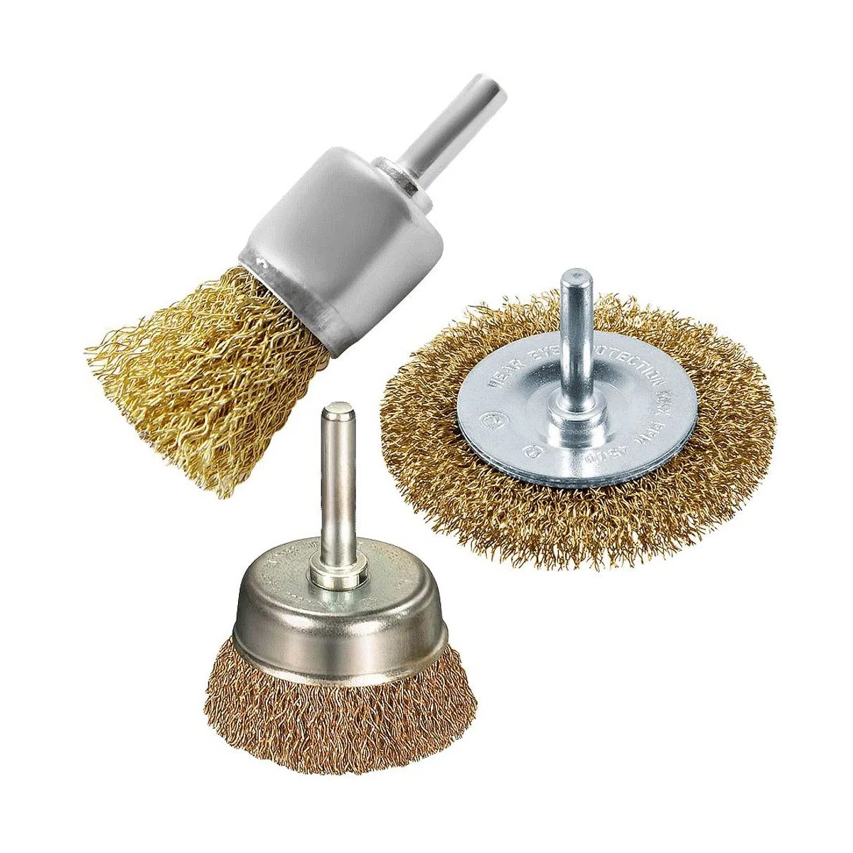 Jogo Escova Aço 3 Peças 1 Plana 50mm 2 Copos 25 e 50 mm - Mtx