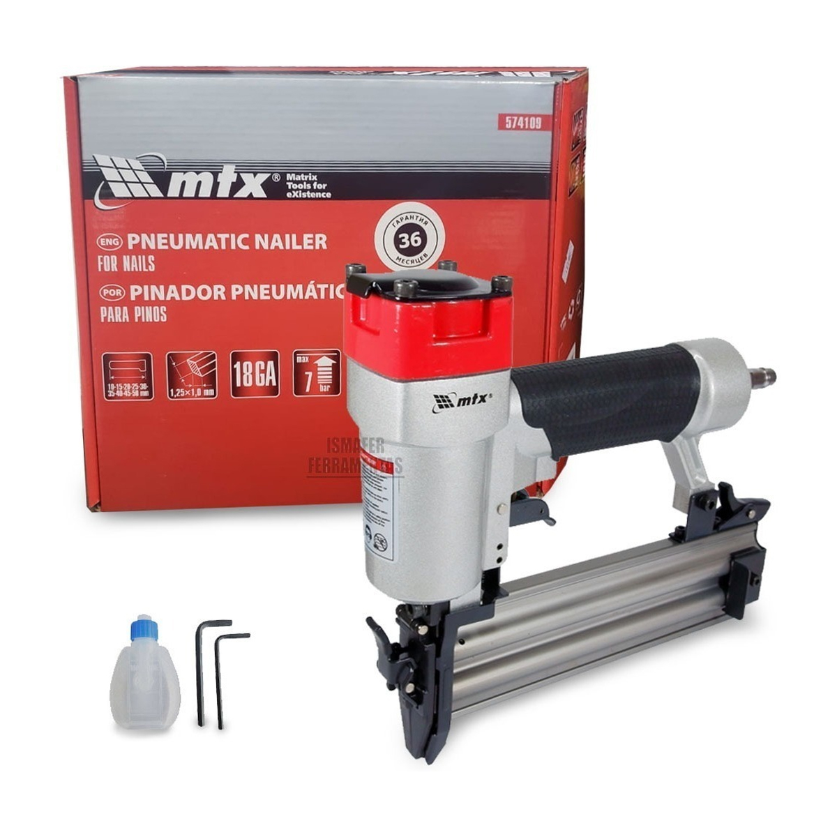 Pinador Pneumático Para Pinos E Pregos De 10 A 50mm - Mtx