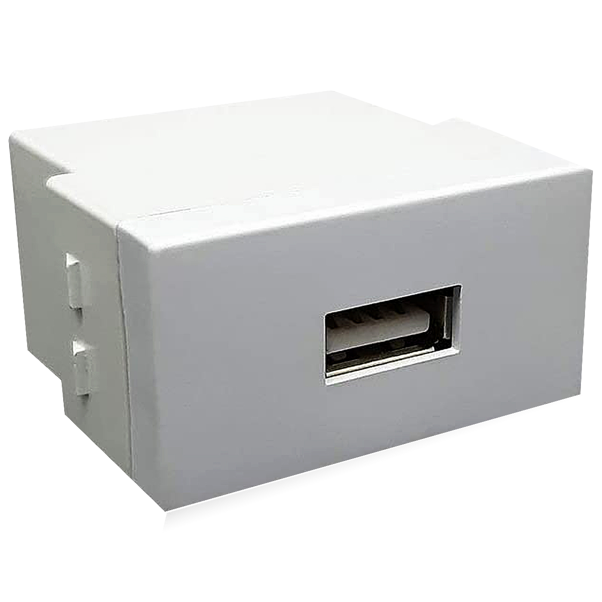 Módulo Tomada Carregador Entrada Usb 2A 250V Home Branco - Blux