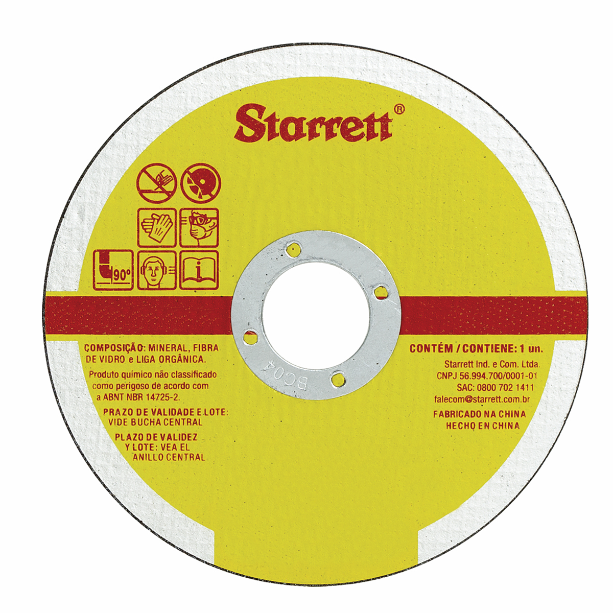 Disco Corte 178X1,6X22,2mm 7 Polegadas sx1/16X7/8 - Starrett