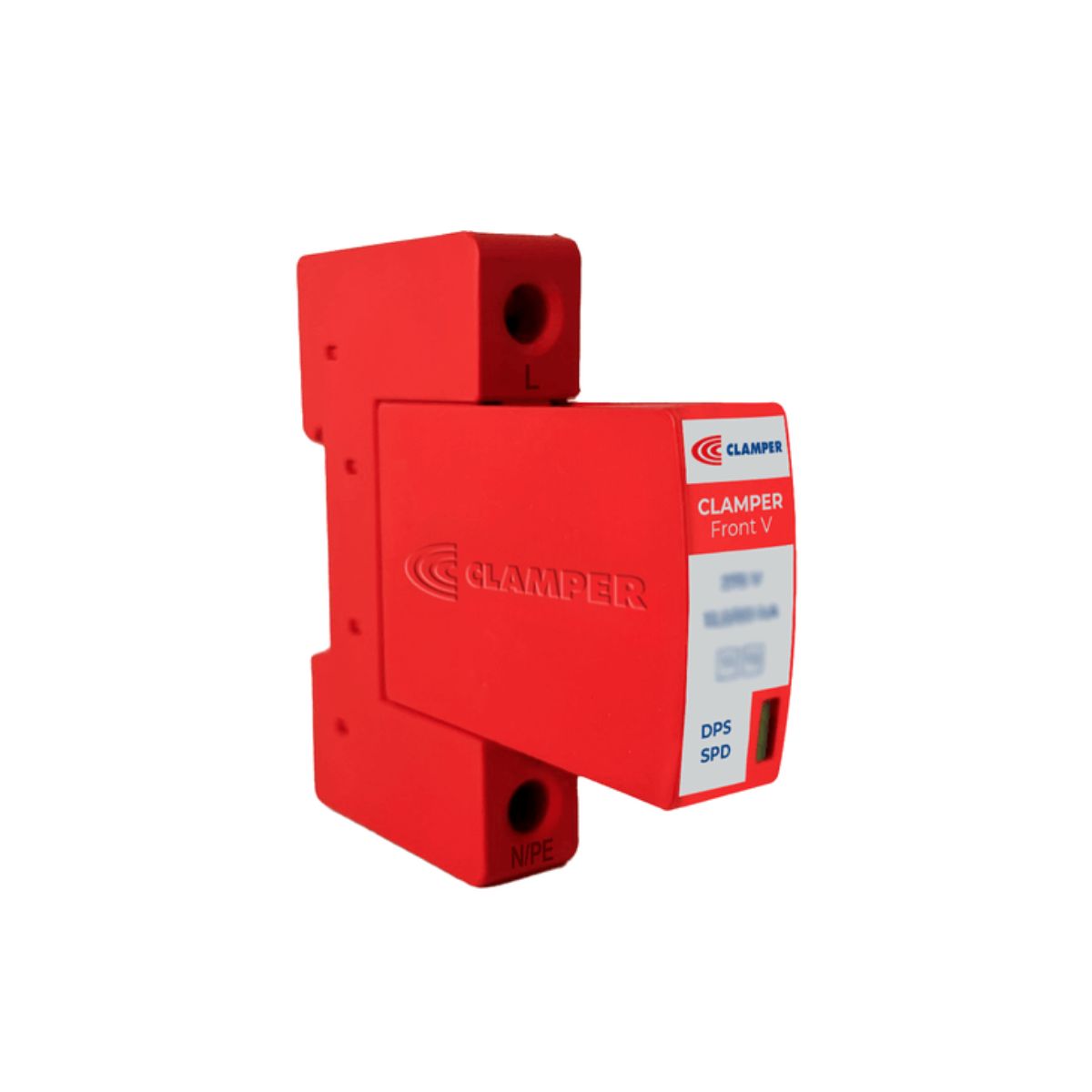 Protetor Surto Dps Modular Front I+II 175V 12,5/60Ka Vermelho Classe I E II - Clamper