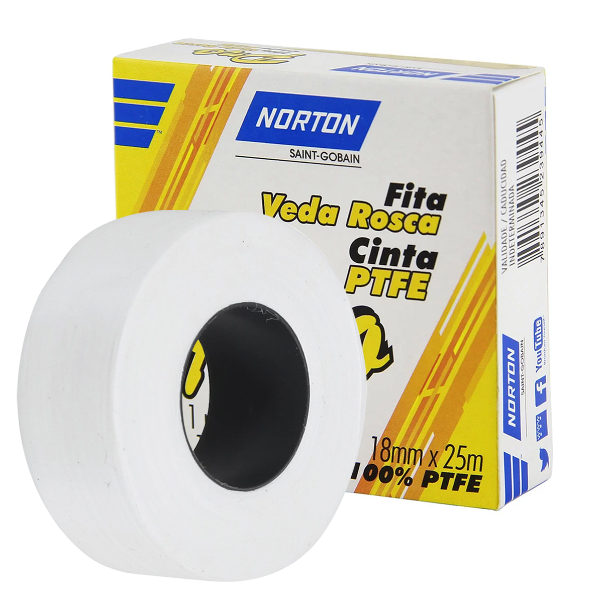 Fita Veda Rosca Pro 18Mmx25 Metros Manual - Norton
