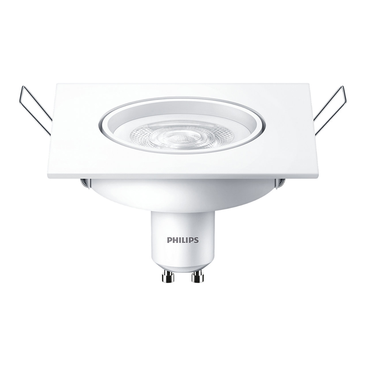 Luminária Spot Led Embutir Quadrada 5W Gu10 Bivolt 6500K Luz Branca - Philips