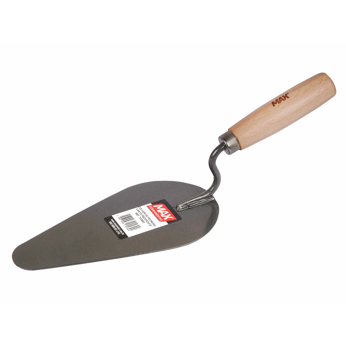Colher De Pedreiro 8 Polegada Canto Redondo - Max Ferramentas