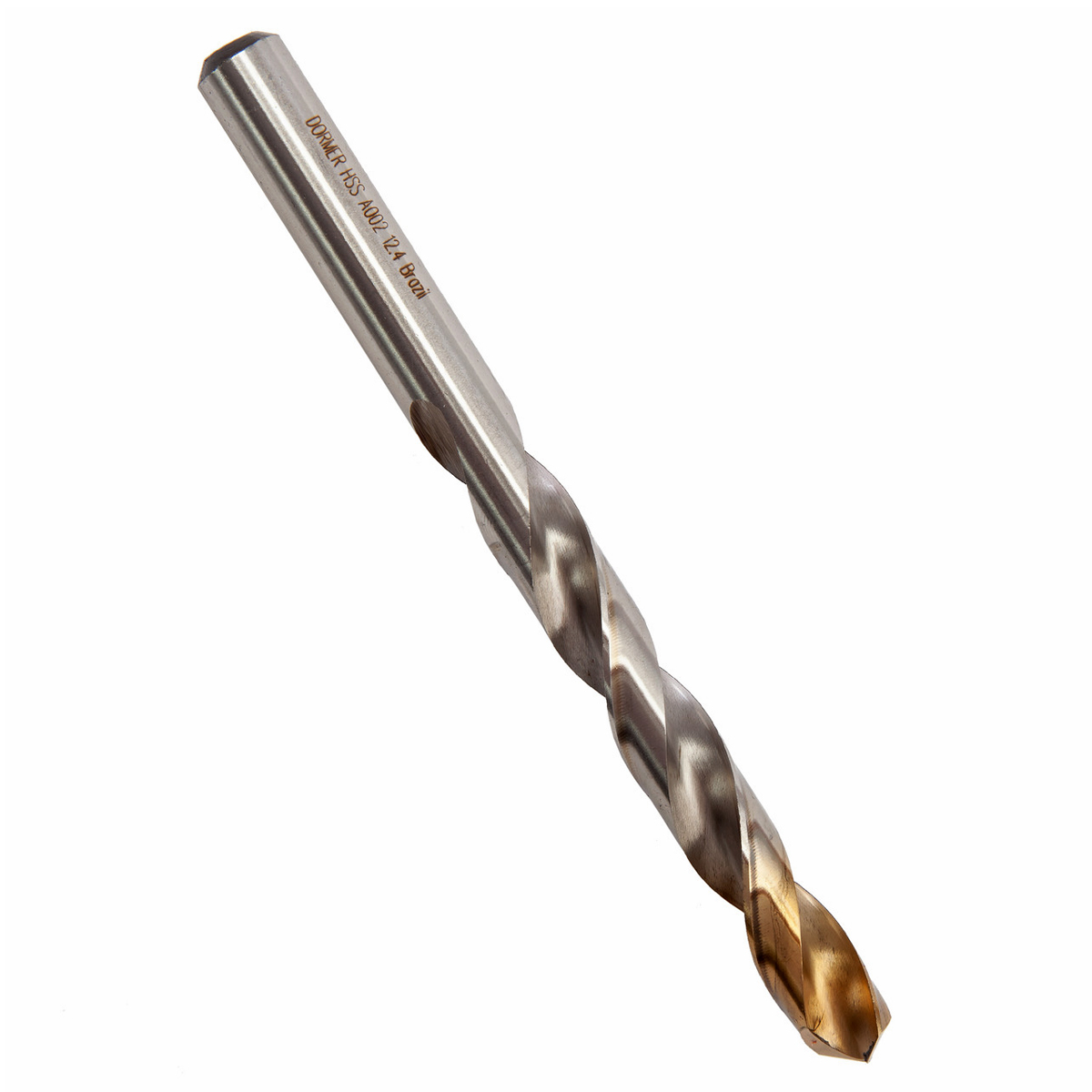 Broca Aço Rápido HSS Hp 12.40mm Para Metal Brilhante/Tin Auto Centrante Din 338 - Dormer