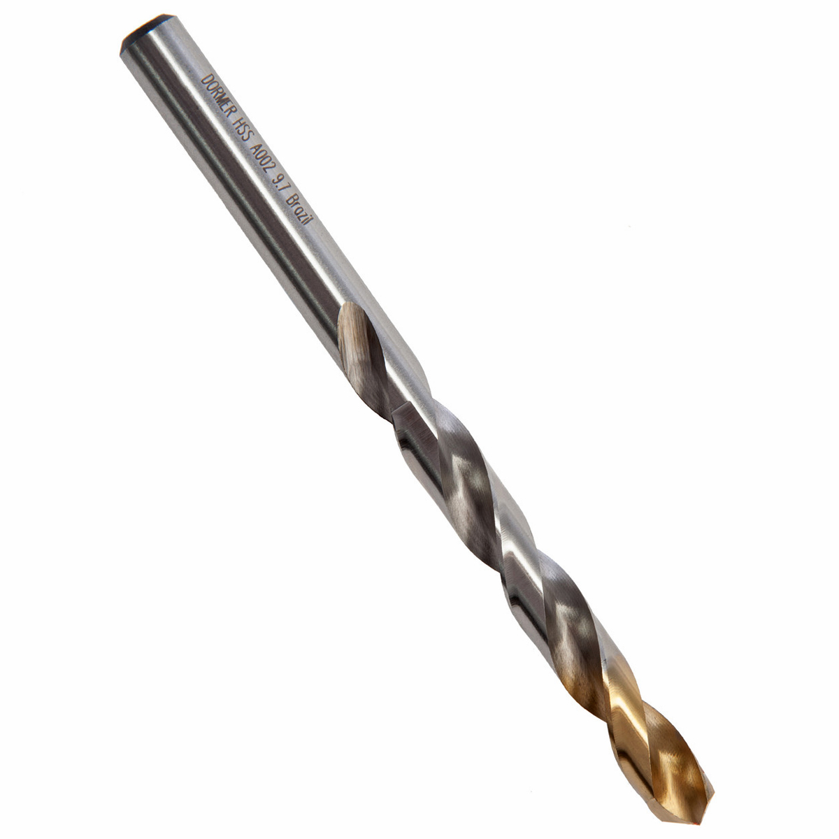 Broca Aço Rápido HSS Hp 9.70mm Para Metal Brilhante/Tin Auto Centrante Din 338 - Dormer