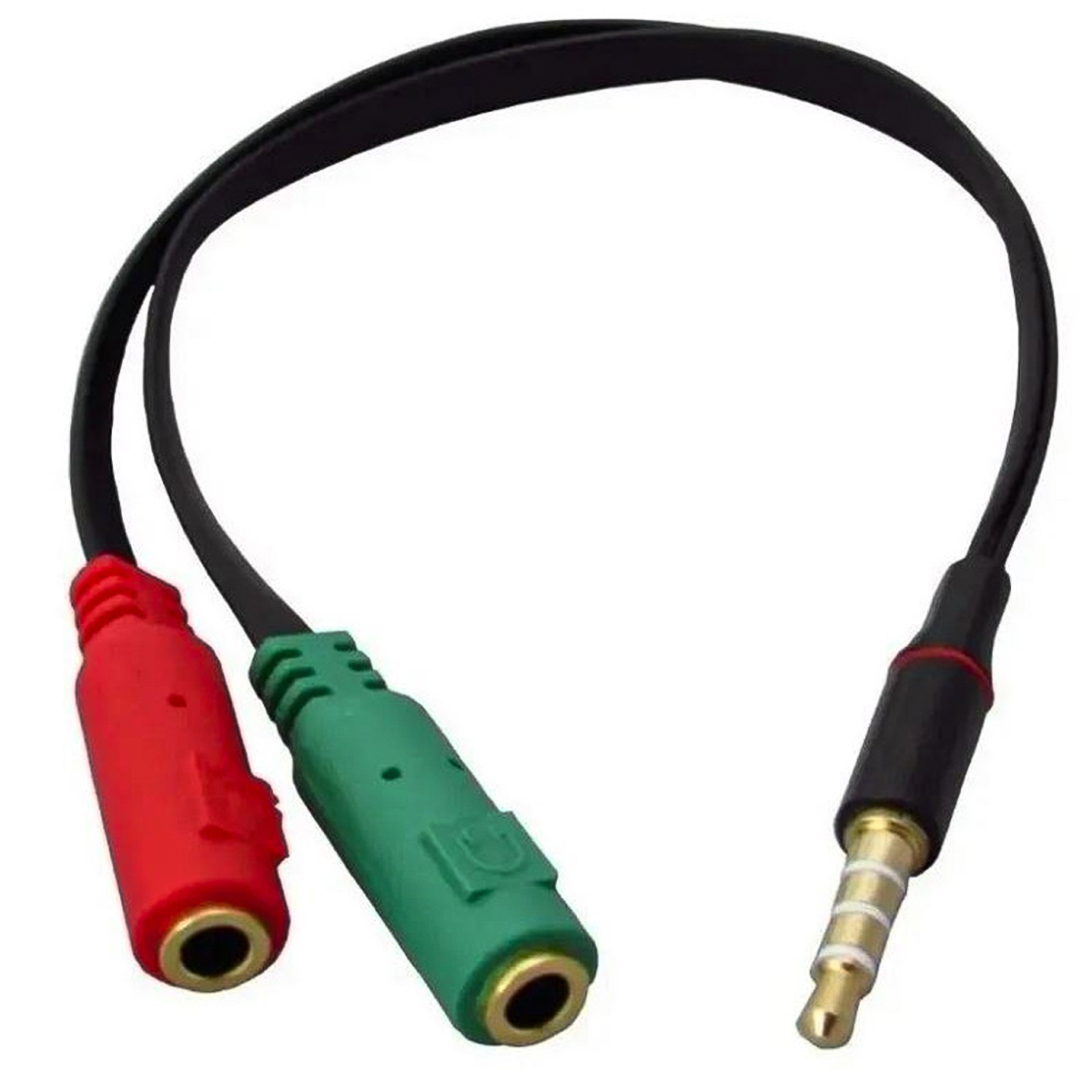 Cabo Adaptador 3 Plug Macho X 2 P2 Fêmea Para Microfone E Fone Headset Ps4/Xbox Preto 018-6045 - 5+