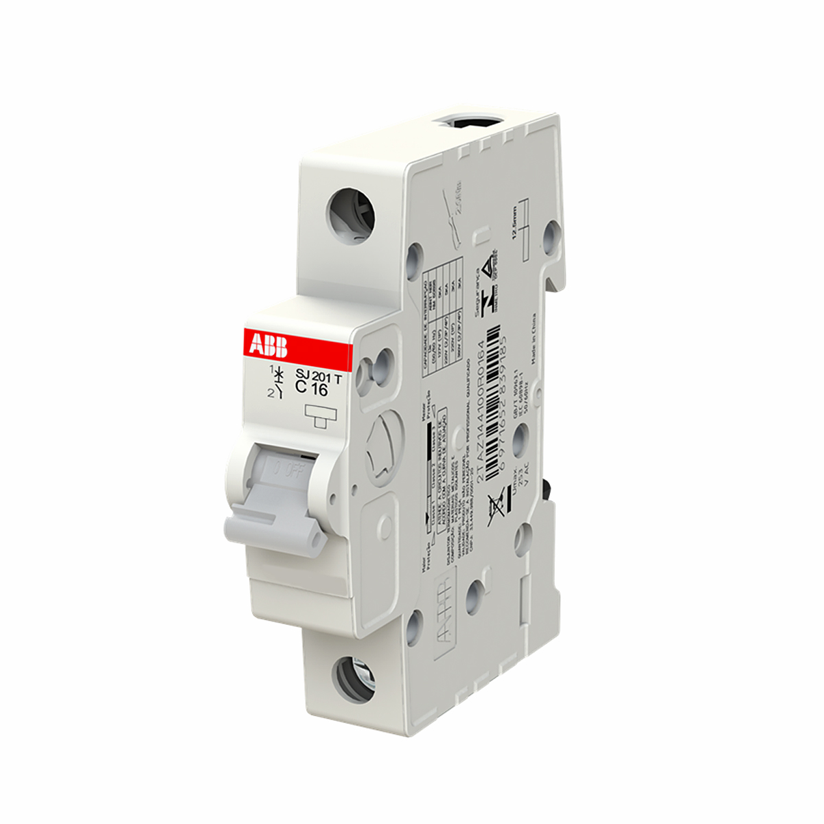 Disjuntor Mini Din Unipolar 16A Curva C 3Ka 440V SJ201T-C16 - ABB