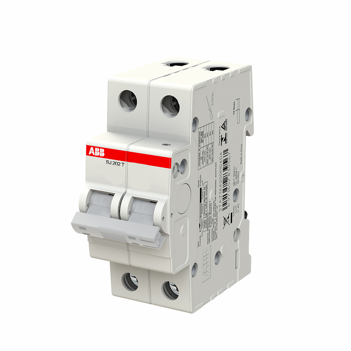 Disjuntor Mini Din Bipolar 32A Curva C 5Ka 440V SJ202T-C32 - ABB