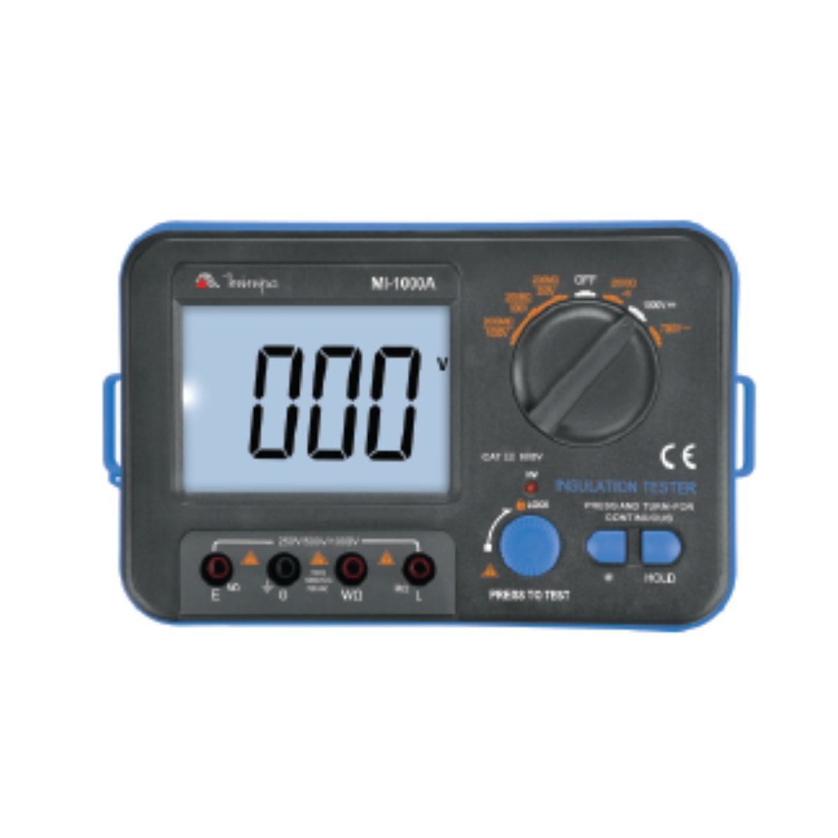 Megomêtro 3 1/2 Digital Cat III 600V 6øx 1,5V Aa MI-1000A Minipa