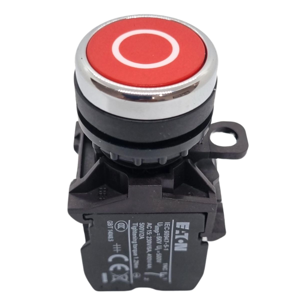 Botão Comando Pulsador Faceado Redondo 22,5Mm Plástico Vermelho 1Nf 261368 - Eaton