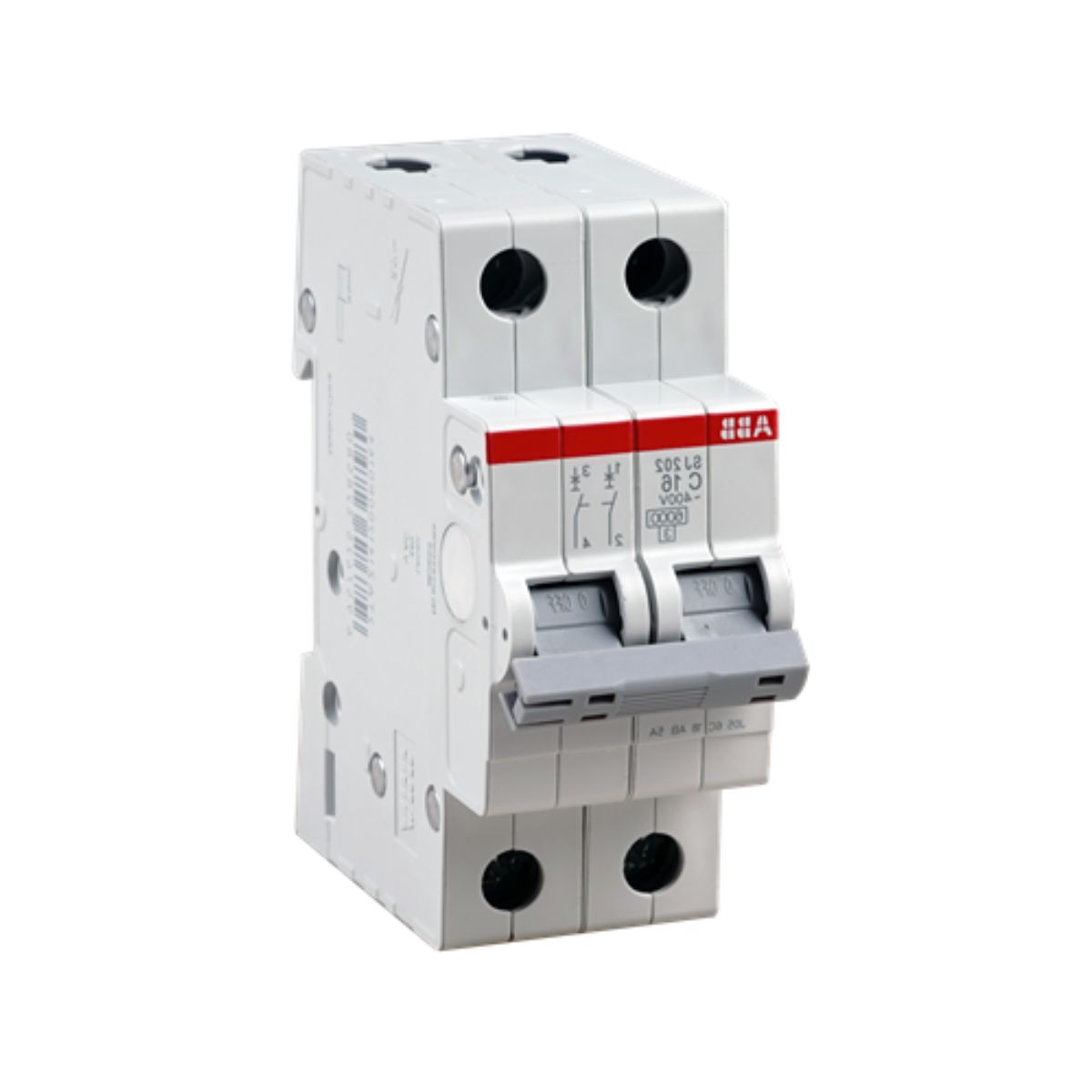 Disjuntor Mini Din Bipolar 10A Curva C 6Ka 400V - Abb