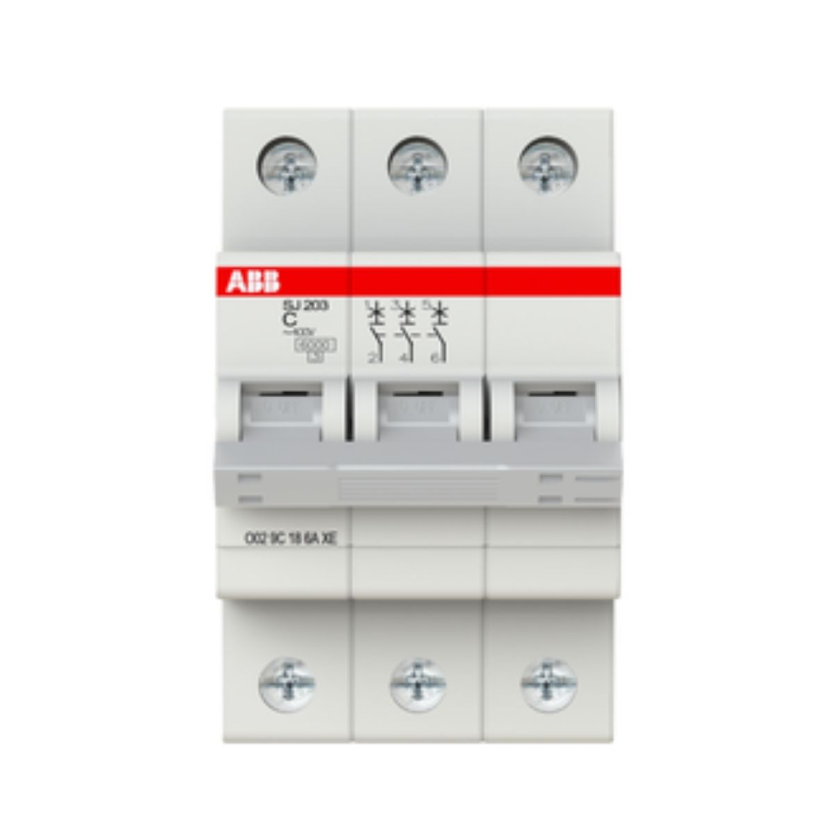 Disjuntor Mini Din Tripolar 32A Curva C 6Ka 400V - Abb