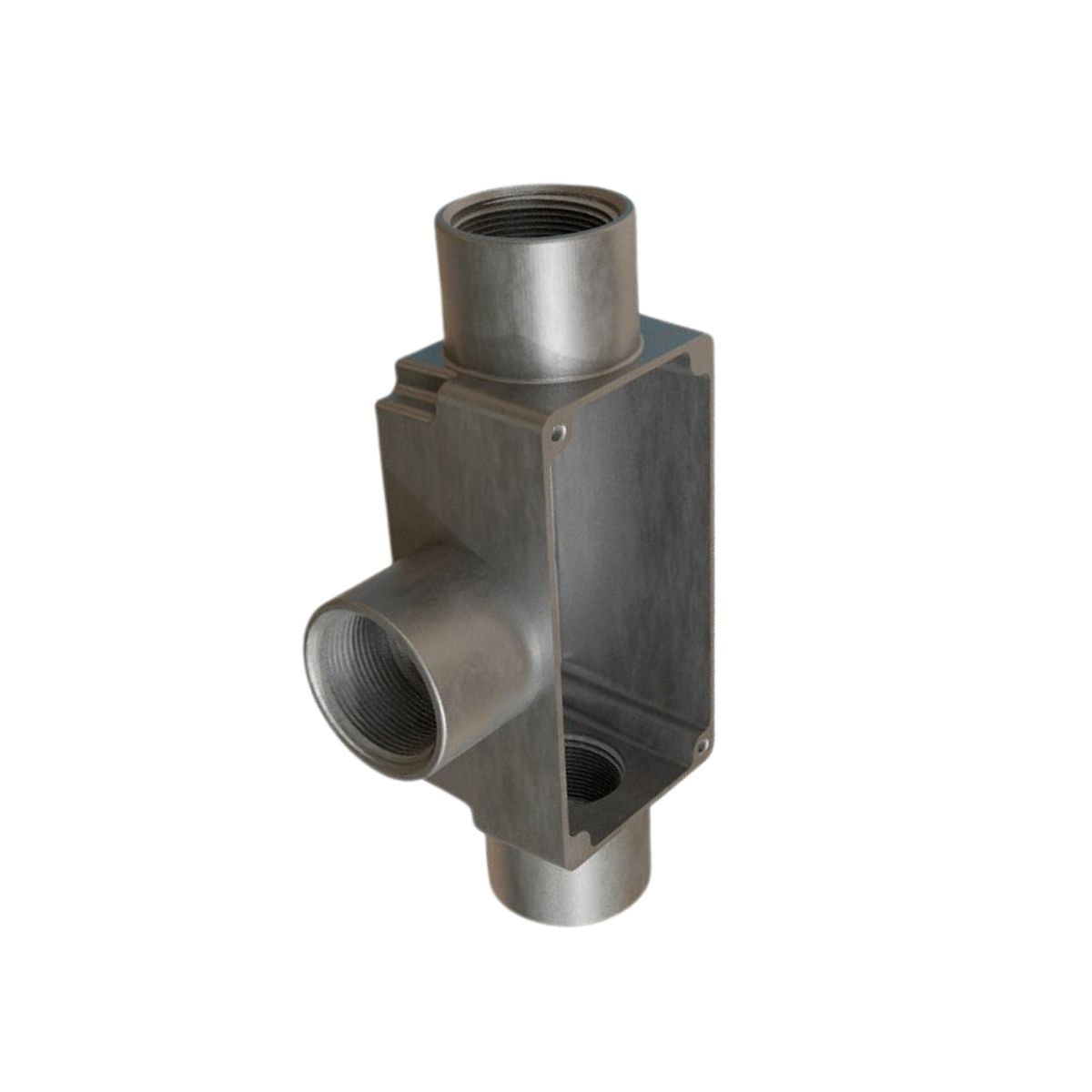 Condulete Alumínio Fixo Tipo T 1Pol C/Rosca Bsp S/Pintura S/Tampa S/Vedação Tgvp (Ip54) - Wetzel