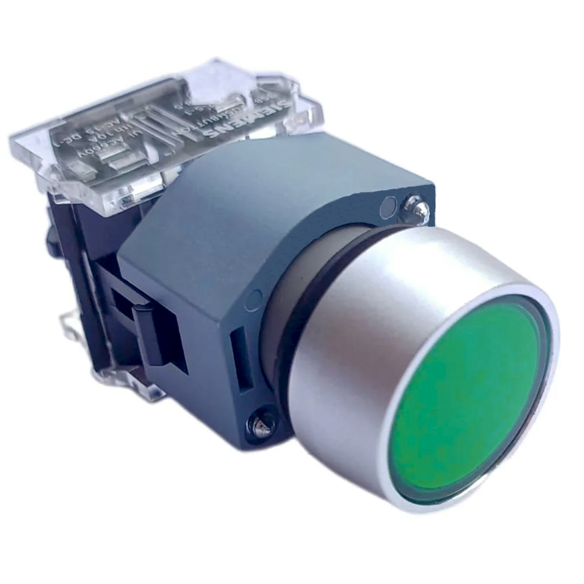 Botão Comando Pulsador Faceado Redondo 22Mm Plástico Verde 1Na 3SB71300AB401BA0 - Siemens