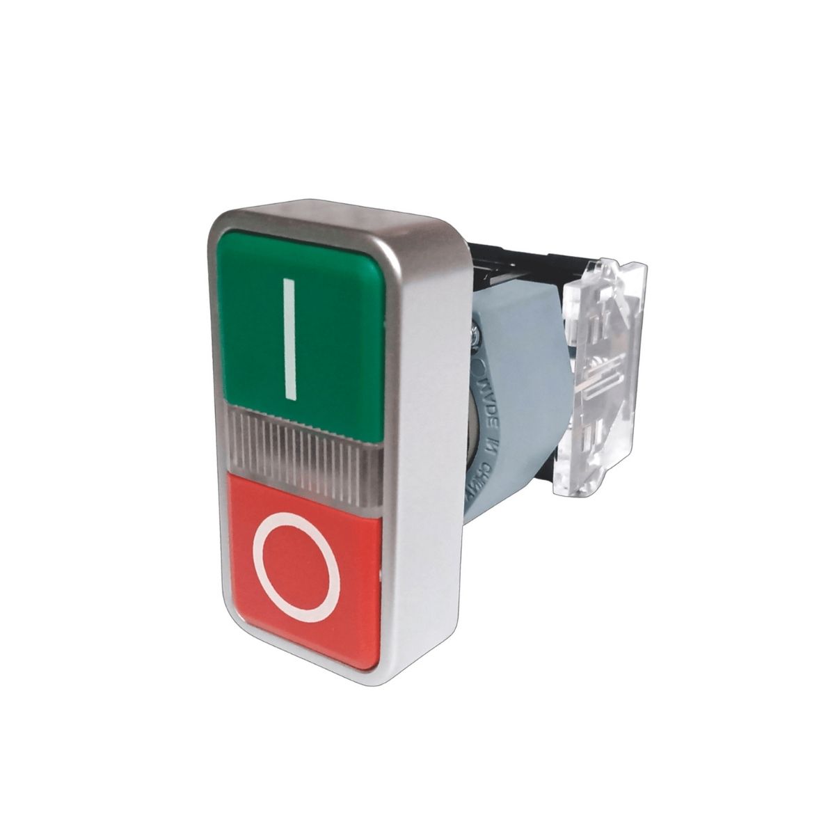 Botão Comando Pulsador Faceado Iluminado 22Mm 1Na+1Nf Led 220V 3SB71363CA241MK0 Siemens