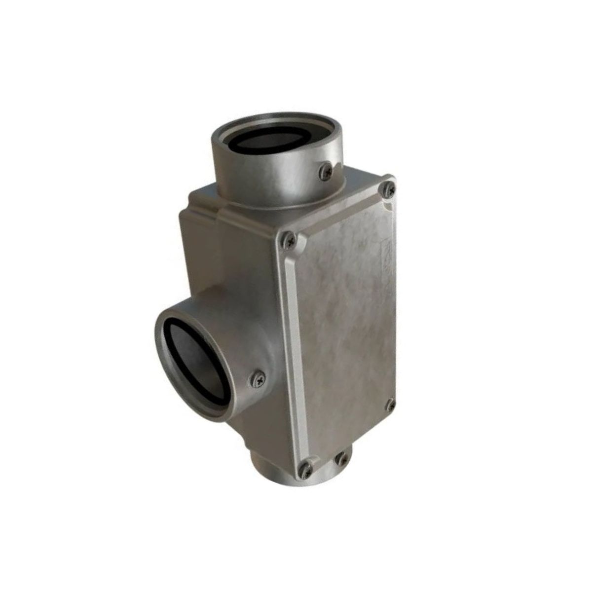 Condulete Alumínio Fixo Tipo T 1.1/2 C/Rosca Bsp S/Pintura C/Tampa C/Vedação Tgvp (Ip54) - Wetzel