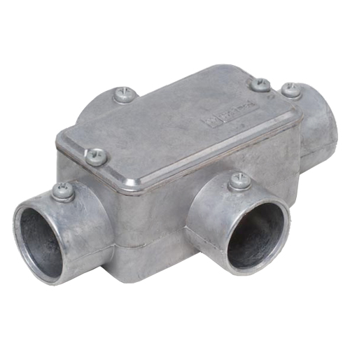 Condulete Alumínio Fixo Tipo X 2 Polegada Sem Rosca Sem Pintura Com Tampa Sem Vedação - Wetzel