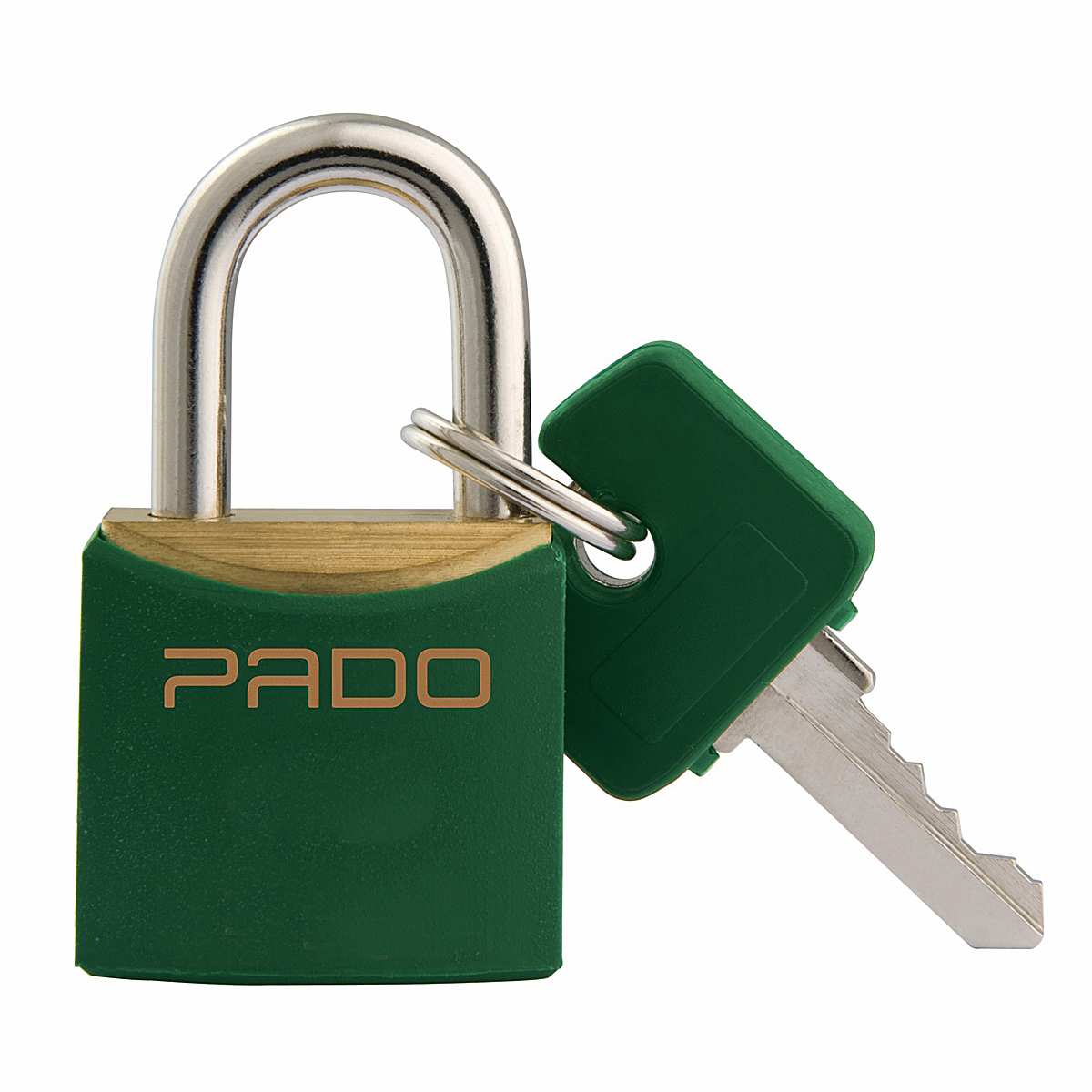 Cadeado Cores Com 1 Chave 25mm Latão Haste Aço Verde - Pado