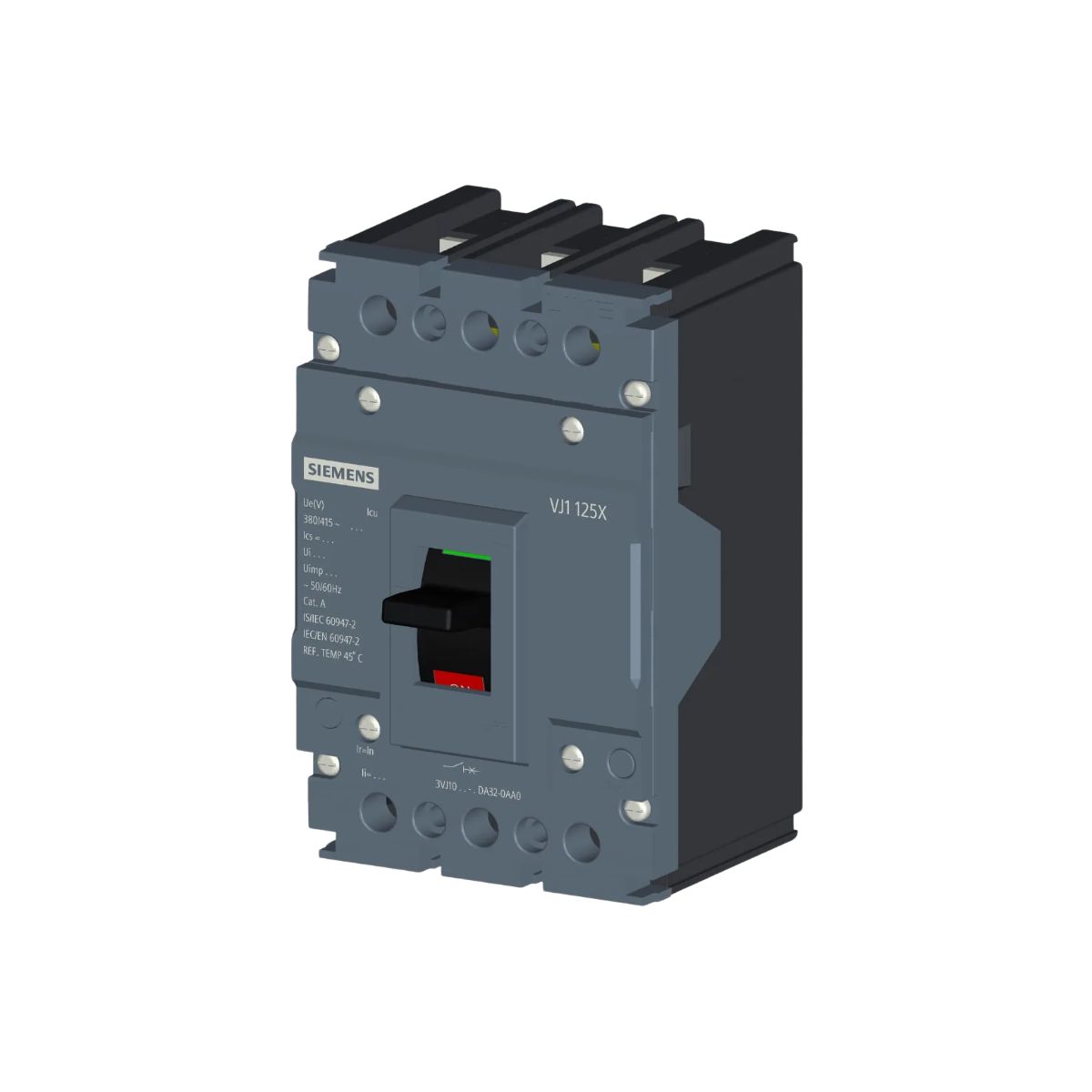 Disjuntor Caixa Moldada Tripolar 100A 18Ka 380/415V 50/60Hz - Siemens