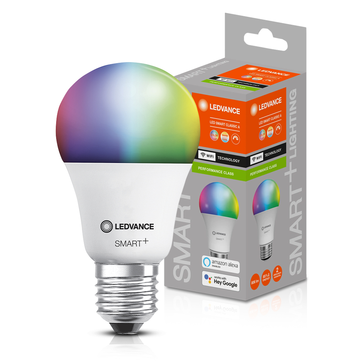 Lâmpada Led Inteligente Smart Wifi 9W Bivolt E27 2700K-6500K RGBW Alexa Google - Osram/Ledvance