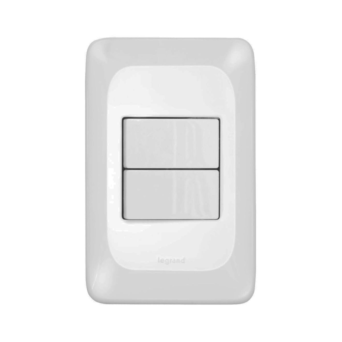 Conjunto 1 Interruptor Simples + 1 Interruptor Paralelo 10A 250V C/Placa 4X2 Branco Pial Pop - Pial