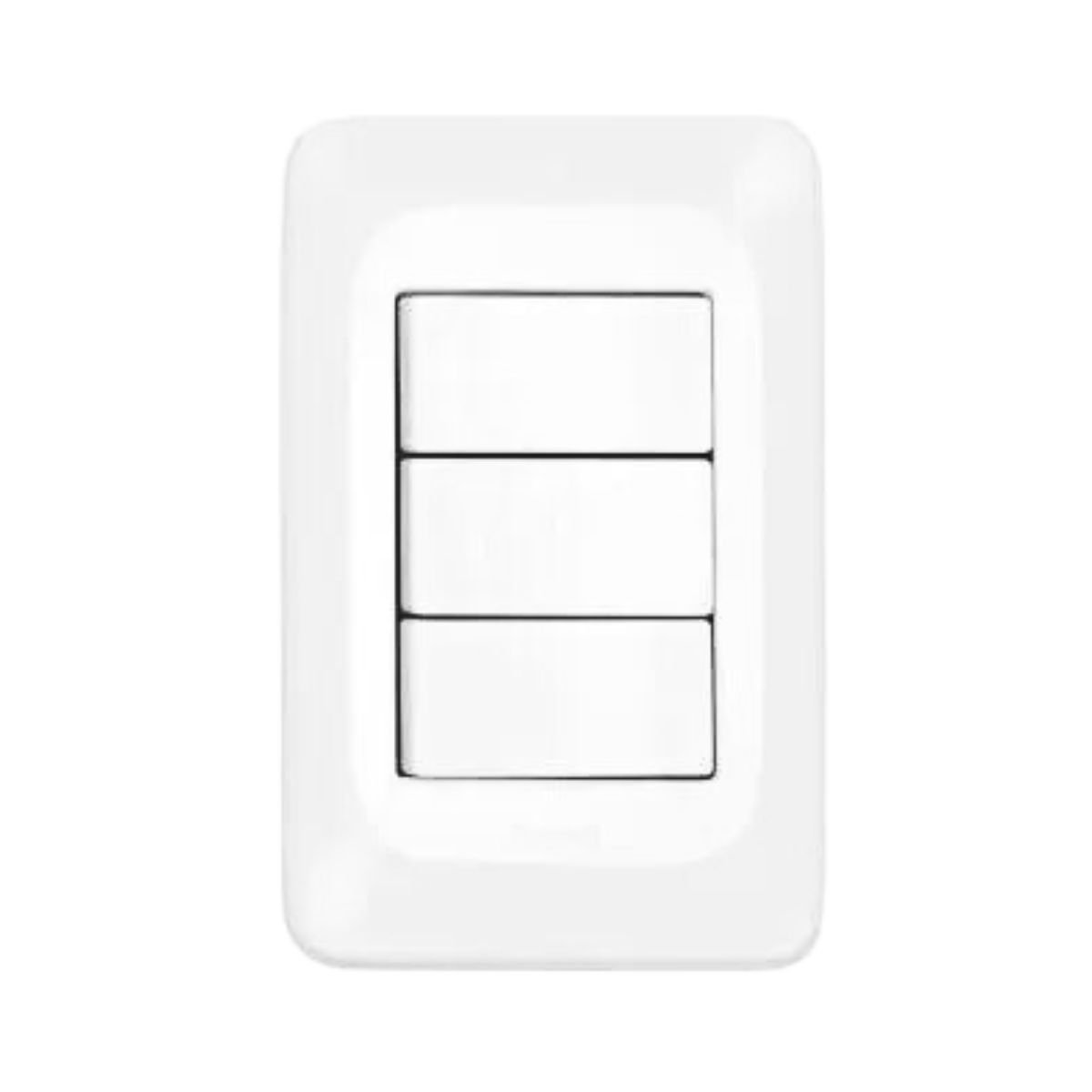 Conjunto 3 Interruptores Simples 10A 250V Com Placa 4X2 Branco Pial Pop LGX111 Pial
