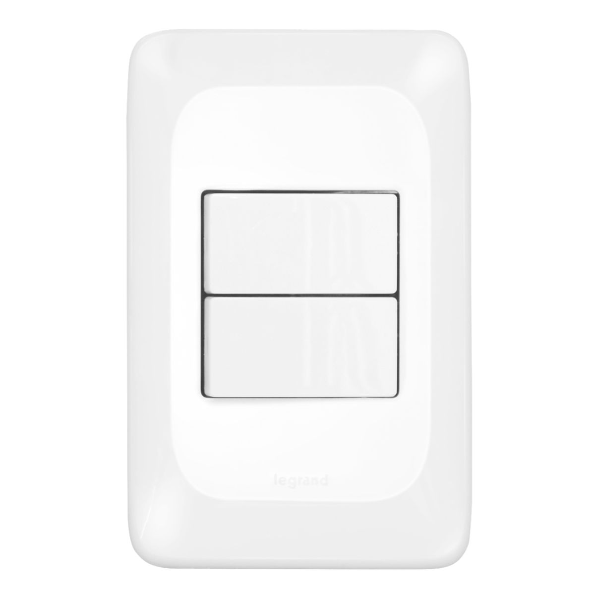 Conjunto 2 Interruptores Paralelo 10A 250V Com Placa 4X2 Branco Pial Pop LGX202 Pial