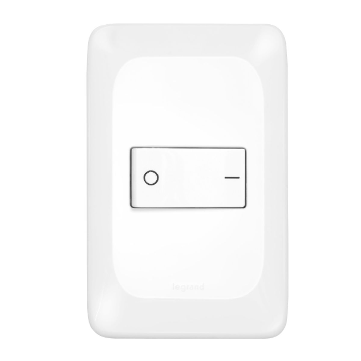 Conjunto 1 Interruptor Bipolar Simples Horizontal 10A 250V Com Placa 4X2 Branco Pial Pop LGX010B Pial