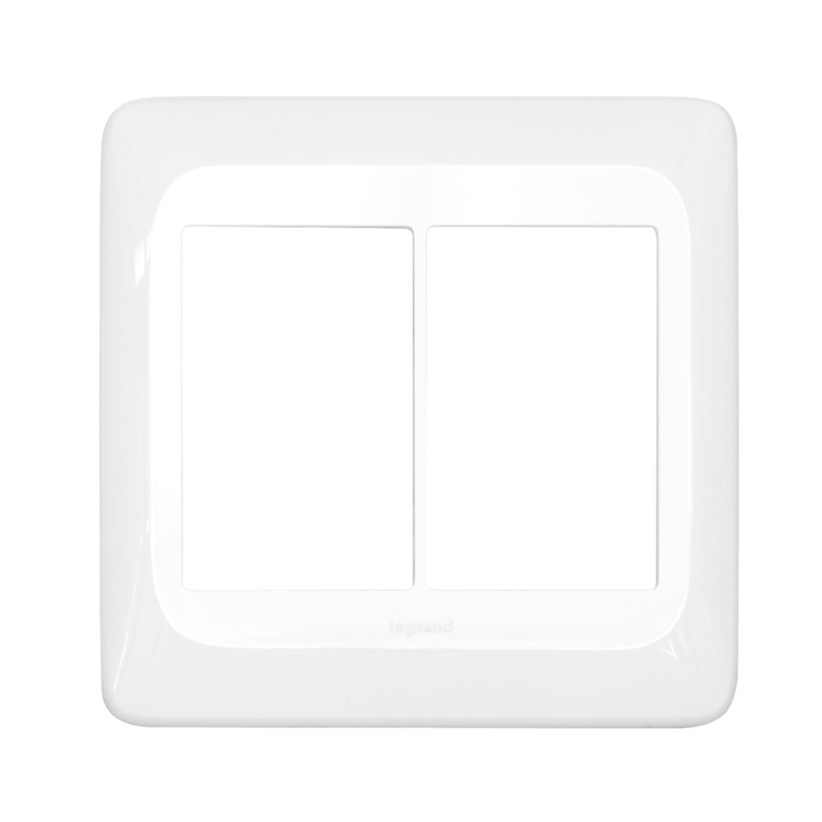 Placa 4X4 3+3 Postos Juntos Branco Com Suporte Pial Pop LGP46 Pial