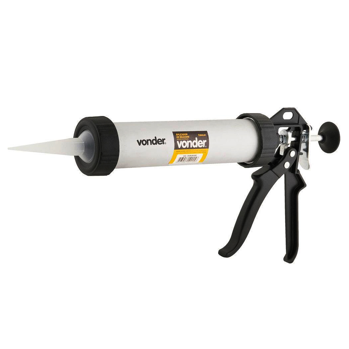 Aplicador Tubular Para Silicone 400Ml Alumínio Cinza - Vonder