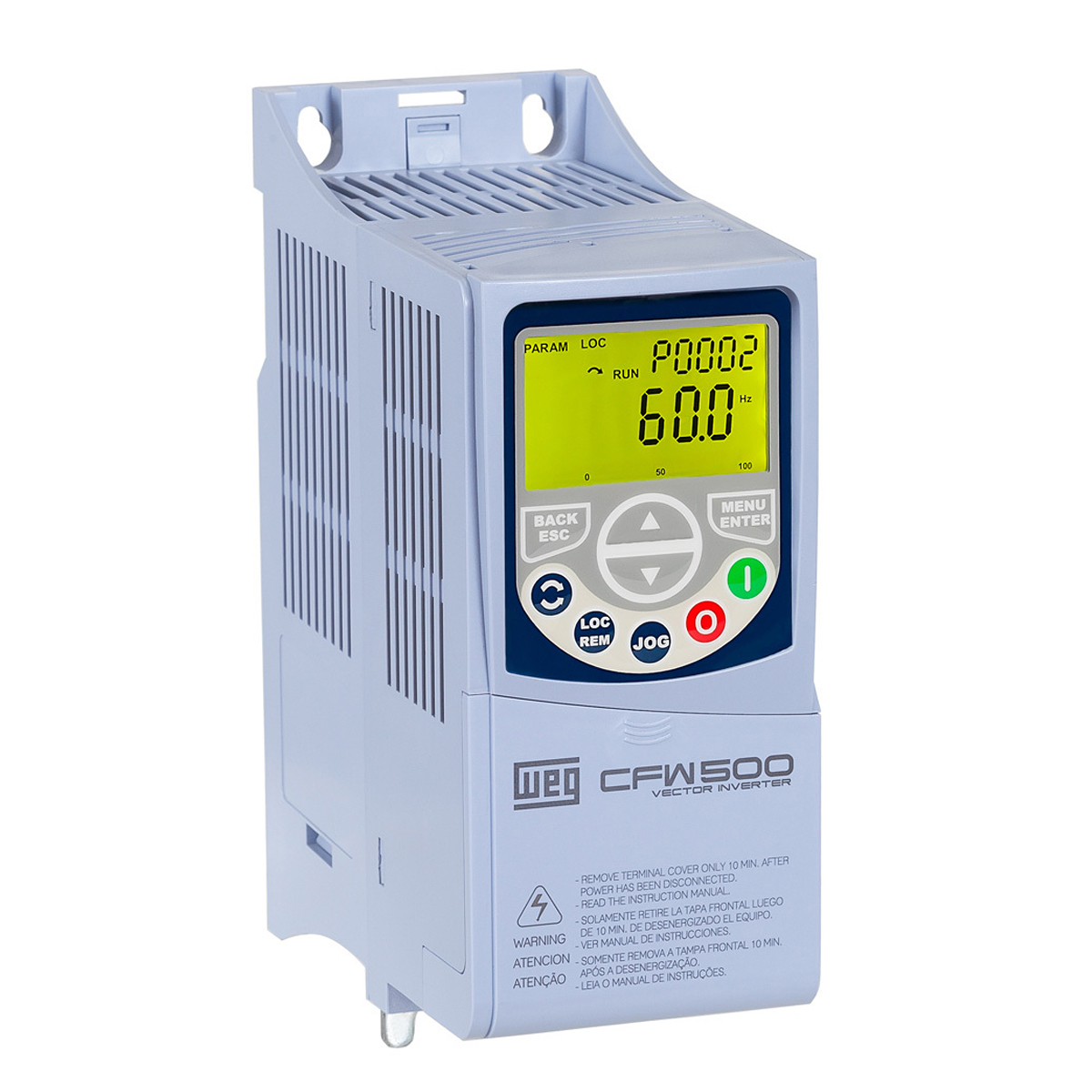 Inversor Frequência Trifásico 380-480V 50/60Hz 6,1A 3Kw CFW500A06P1T4NB20G2 - WEG