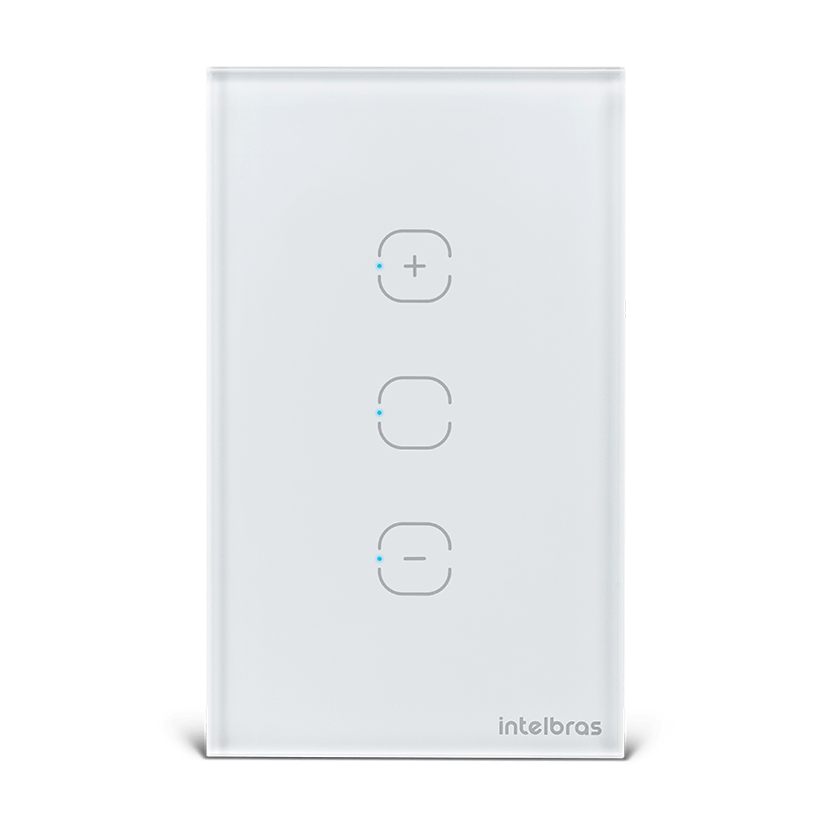 Interruptor Inteligente Smart Wifi Dimmer Touch 3 Botões Bivolt 4X2 Branco Android/iOS - Intelbras